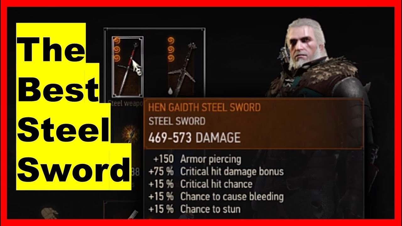 The Best Steel Sword in Witcher 3: Hen Gaideth #switcher #witcherswords