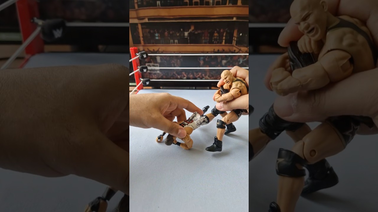 Kurt Angle vs Rob Van Dam in a technical classic. WWE Mattel Action Figure Highlights