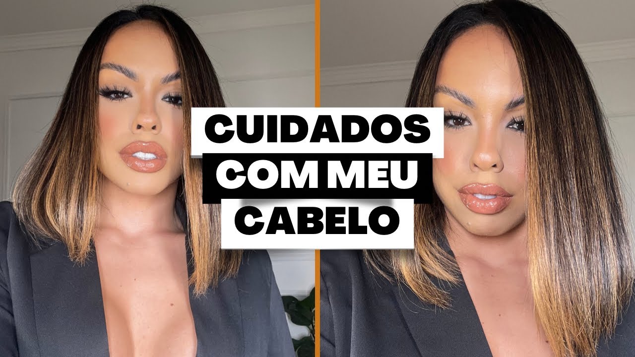 CUIDADOS com MEU CABELO COM LUZES e PROGRESSIVA