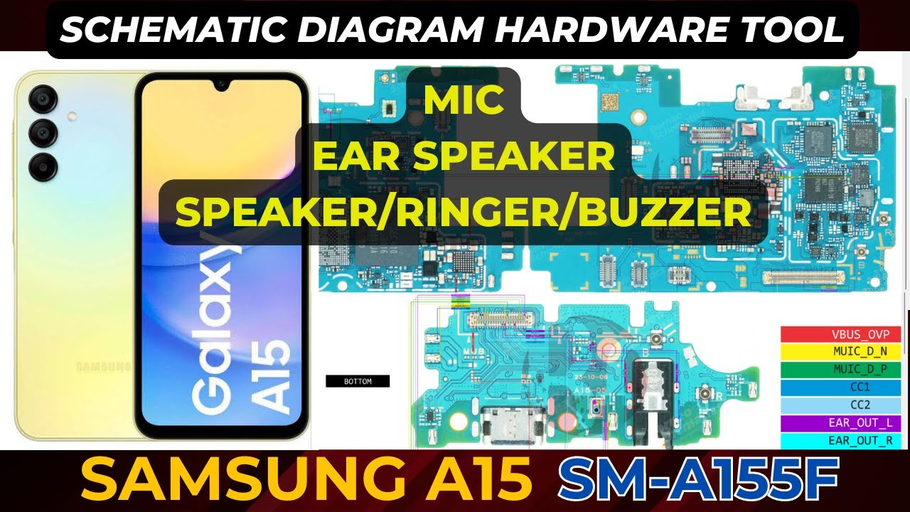 Samsung A15 SM-A155f Speaker / Buzzer / Ringer and Mic problem Schematic Diagram | DMR SOLUTION