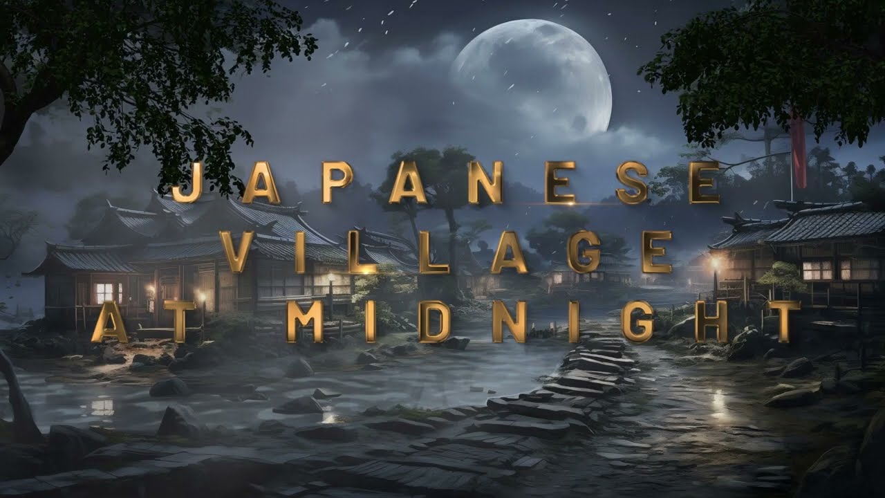 Japanese Village at Midnight | Relaxing Ambient Sounds