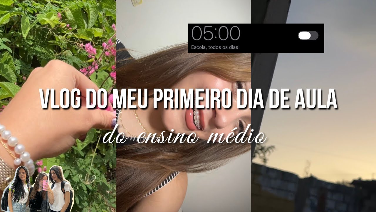 Vlog do meu primeiro dia de aula do ensino médio 📚 | vlog, grwm, rotina, daily. ☀️