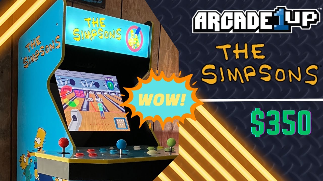 $350 The Simpsons Arcade 1up | The Simpsons Bowling Gameplay