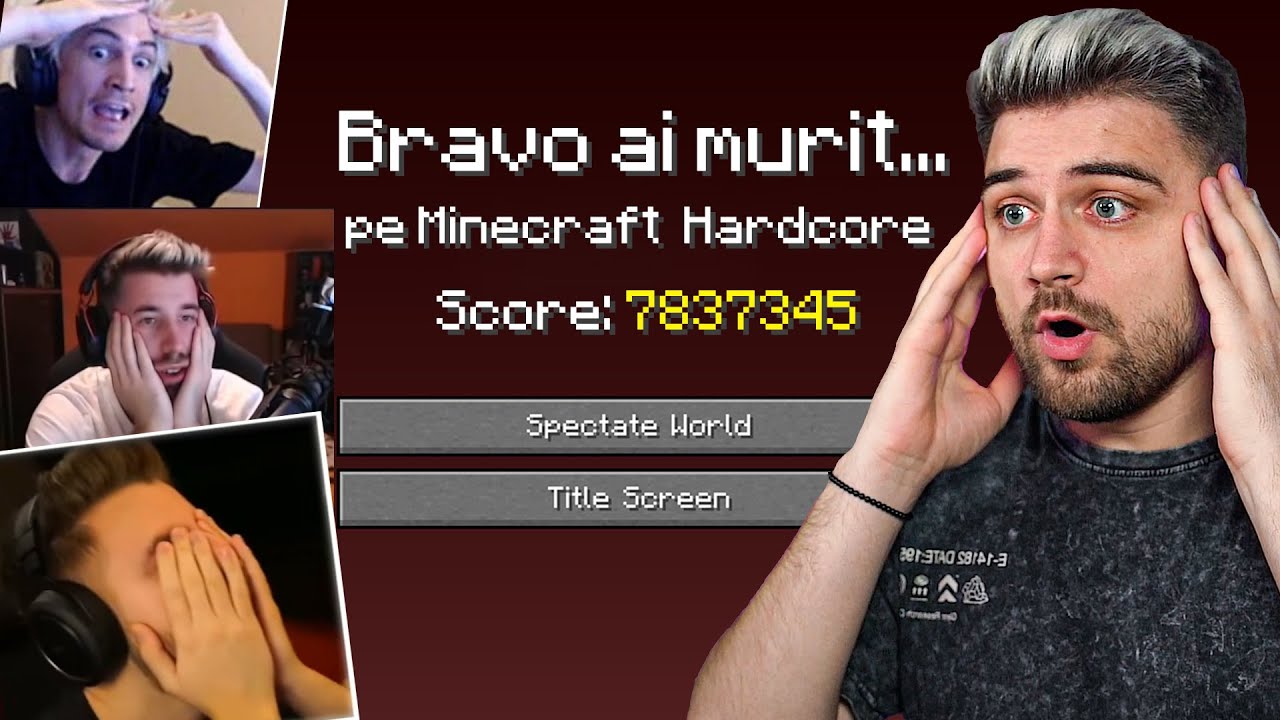 REACTIONEZ la cele MAI AMUZANTE MORTI pe MINECRAFT HARDCORE !
