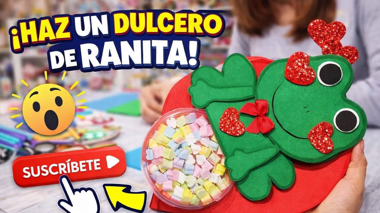 Dulcero de Ranita 🐸💝 Manualidad para San Valentín fácil y económica