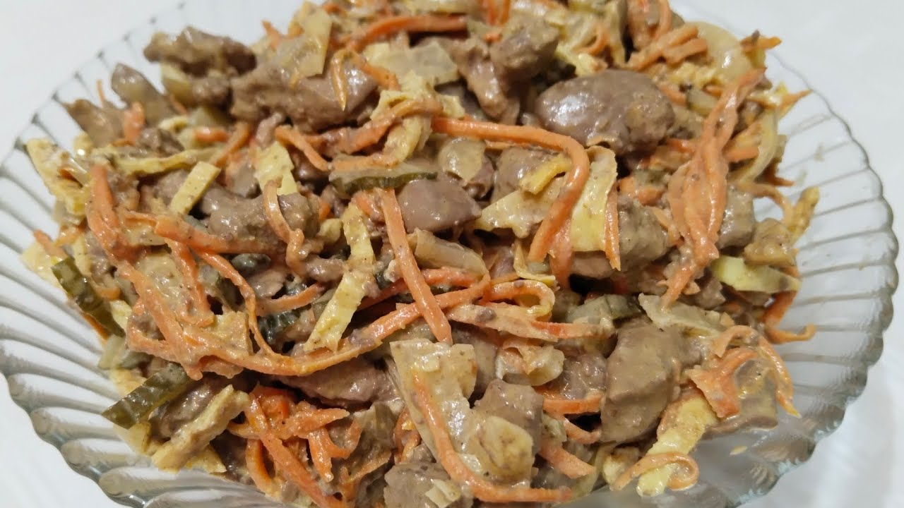 🎄 Новогодний нежный салат с куриной печенью