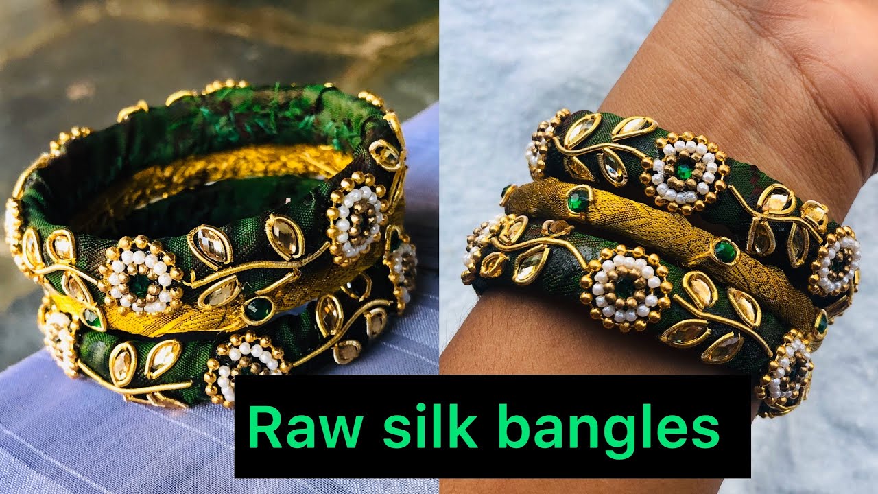 How to make raw silk bangles at home| handmade designer  bangles|fabric bangles