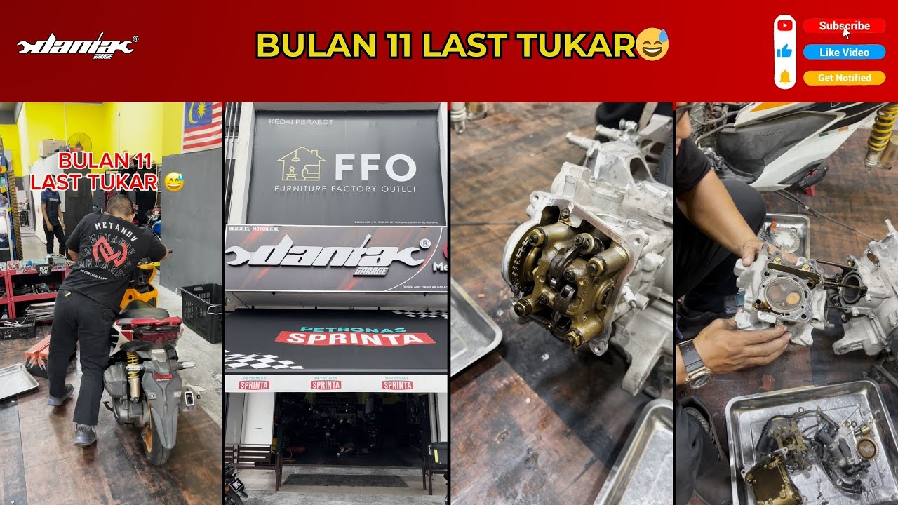 Bulan 11 Last Tukar Hurmm… Jemm Pale #daniagarageofficial #bengkelmotorkajang