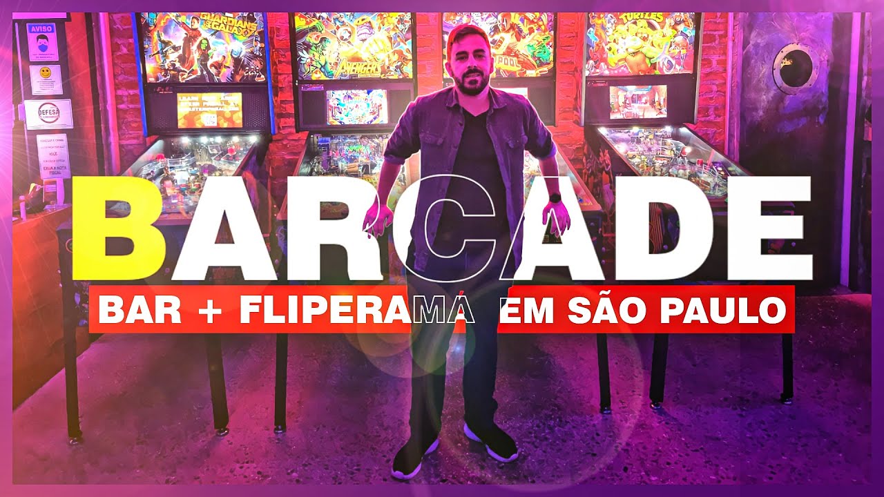 BAR descolado com FLIPERAMA e PINBALL - BARCADE BARIO BAR em S&Atilde;O PAULO