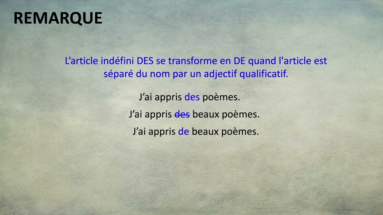 La nature des mots: les déterminants (leçon n°2).