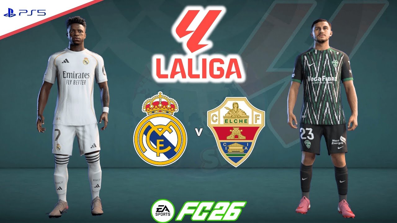 Real Madrid v Elche| La Liga 25/26 - Round 28 | Full Match Simulation | FC 26 PS5™[4K]