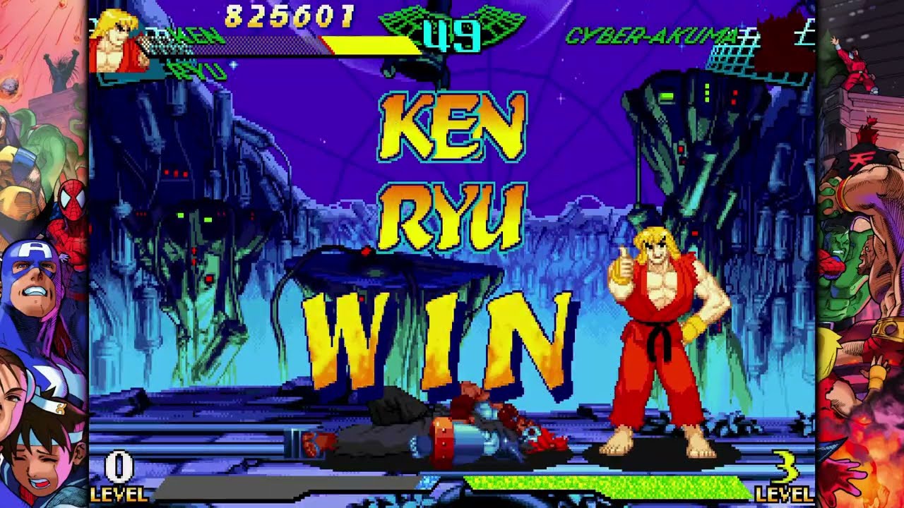 Marvel Super Heroes vs. Street Fighter (PlayStation 4) Arcade as Ken/Ryu