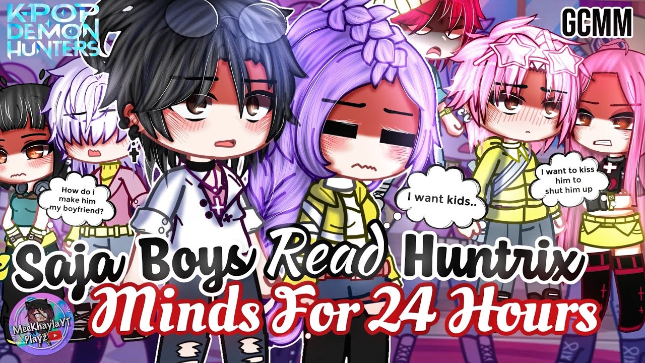 Парни SAJA читают мысли HUNTRIX 24 часа | KPOP Demon Hunters | GLMM / GCMM | Мини-фильм Gacha Club
