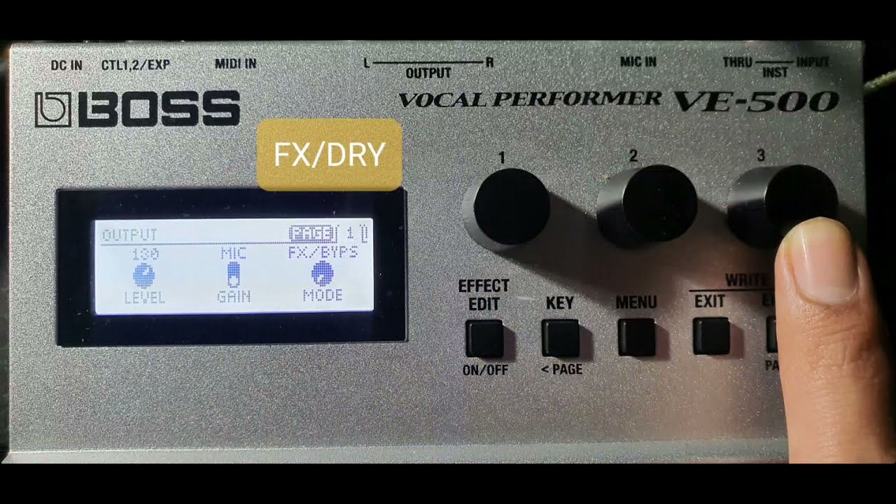 Boss VE 500 Tutorial - Separate Lead Vocals to Righ and Harmonies to Left output