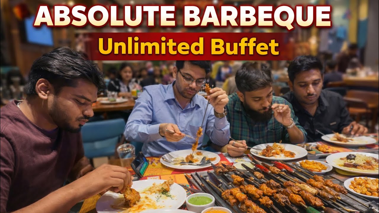 ABSOLUTE BARBECUE Unlimited Buffet 😍 Ramadan Day 18 @JunedKhanVlogs 