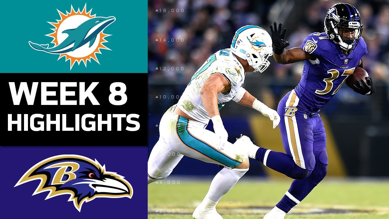 Dolphins vs. Ravens | NFL Week 8 Game Highlights