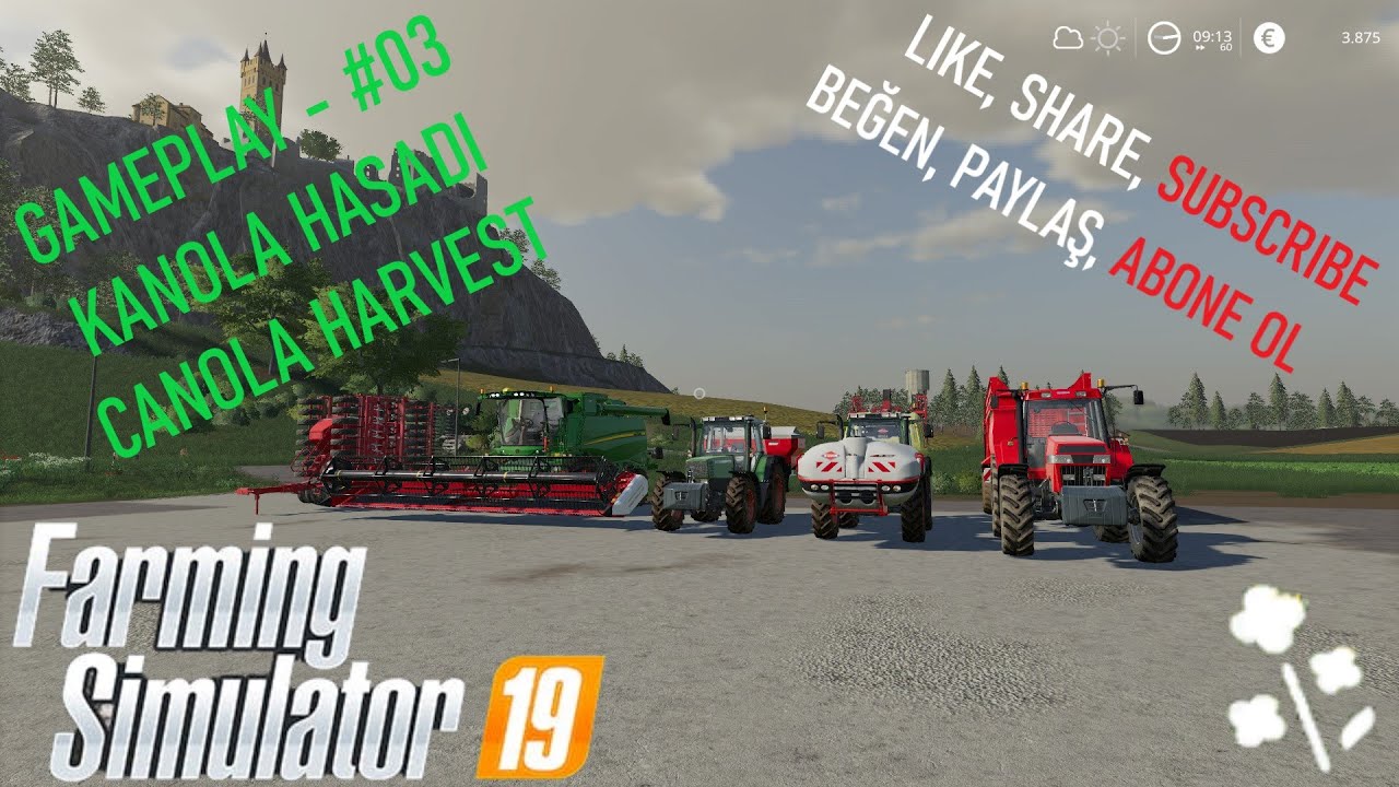 Farming Simulator 2019 Gameplay - #03 (Kanola Hasadı - Canola Harvest) FS19