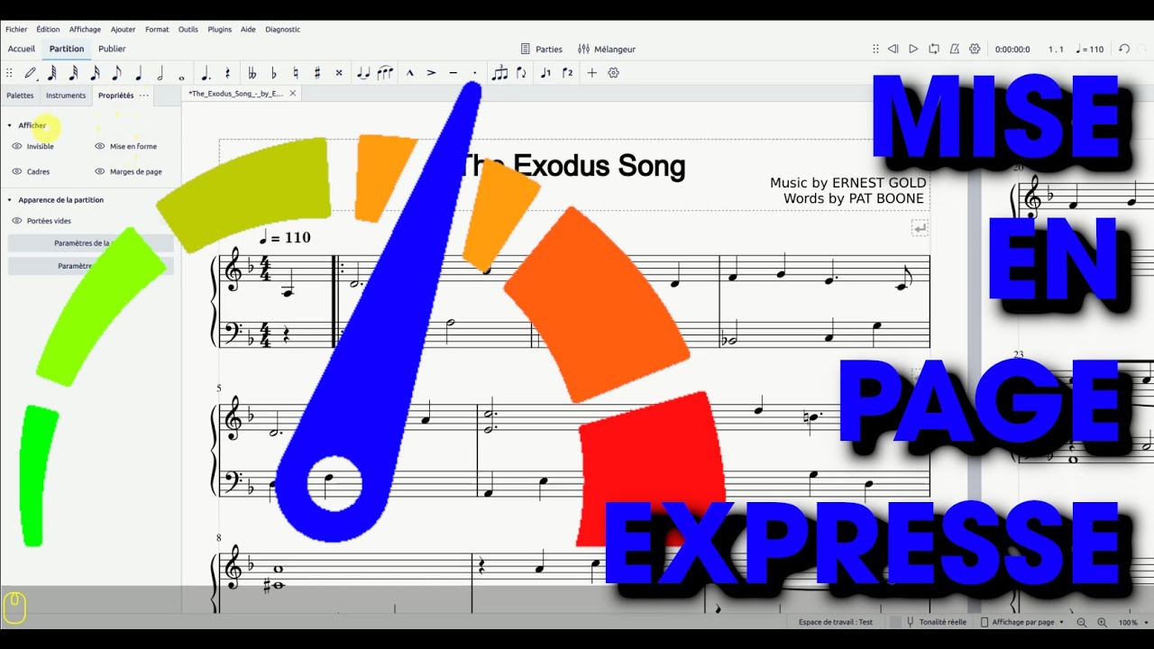 MuseScore : Accéder rapidement à la mise en page