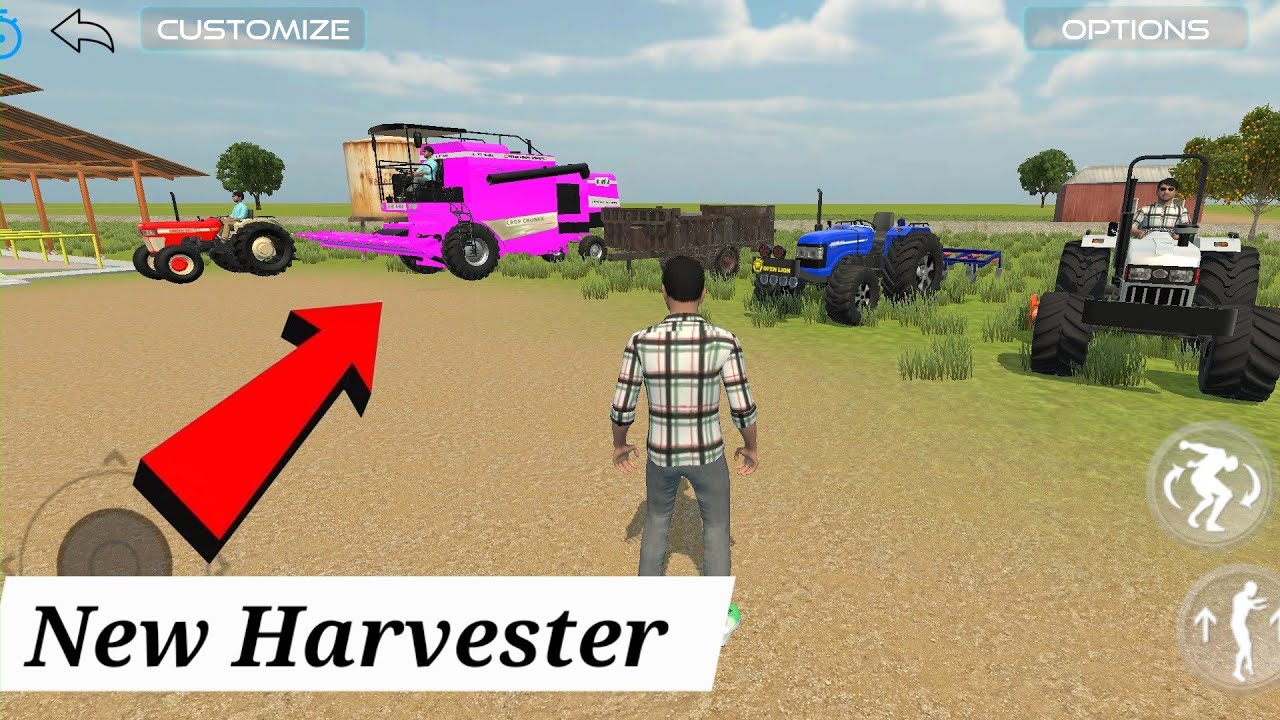 New Harvester Machine Tractor Framing Video   Indian Vihcal Simulator 3D new update Video