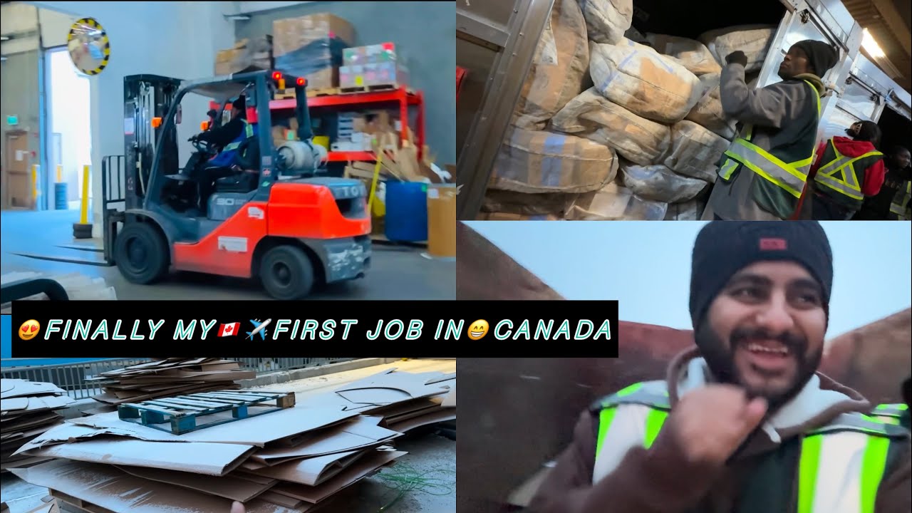 ✈️ MY FIRST😍JOB IN CANADA🇨🇦HOW TO GET FIRST JOB IN 7 DAYS😁 #calgary #job #warehouse #vlog #funny