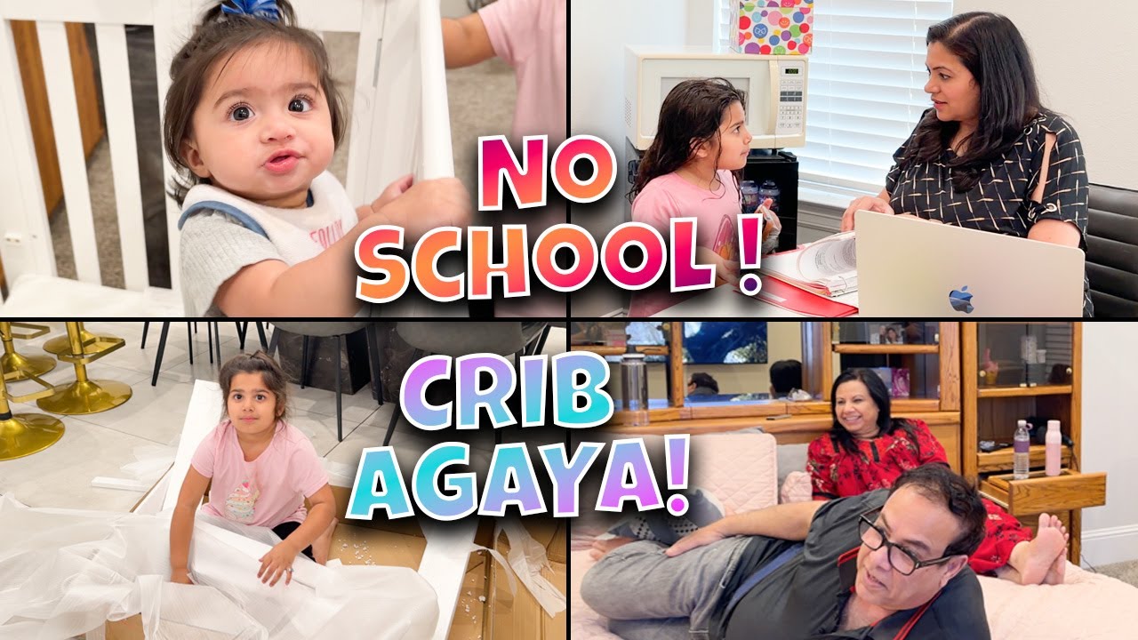 Baby Ke Liye Aaya Naya Crib 👶 School Ki Chhutti | Ghar Mein Art + Pool + Mazaa Daily VLOG