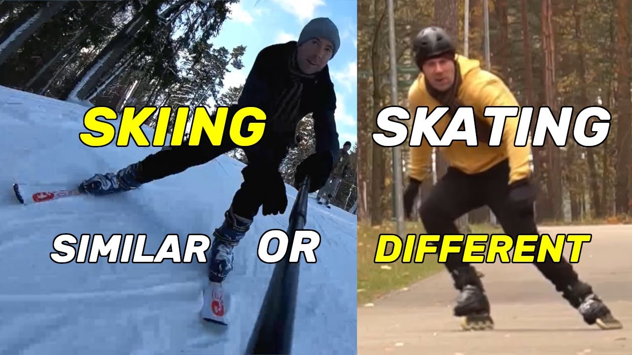 How similar is skiing to skating?