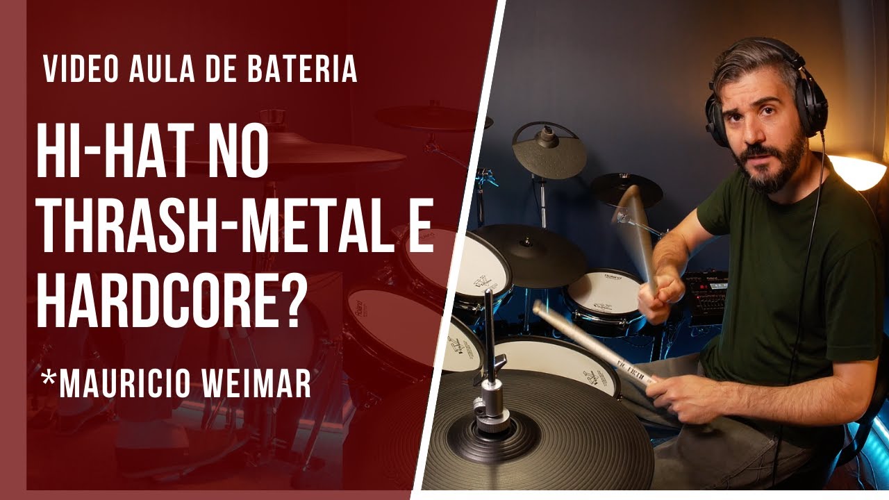 HI-HAT no THRASH METAL e HARDCORE - Drum Lesson - Video Aula