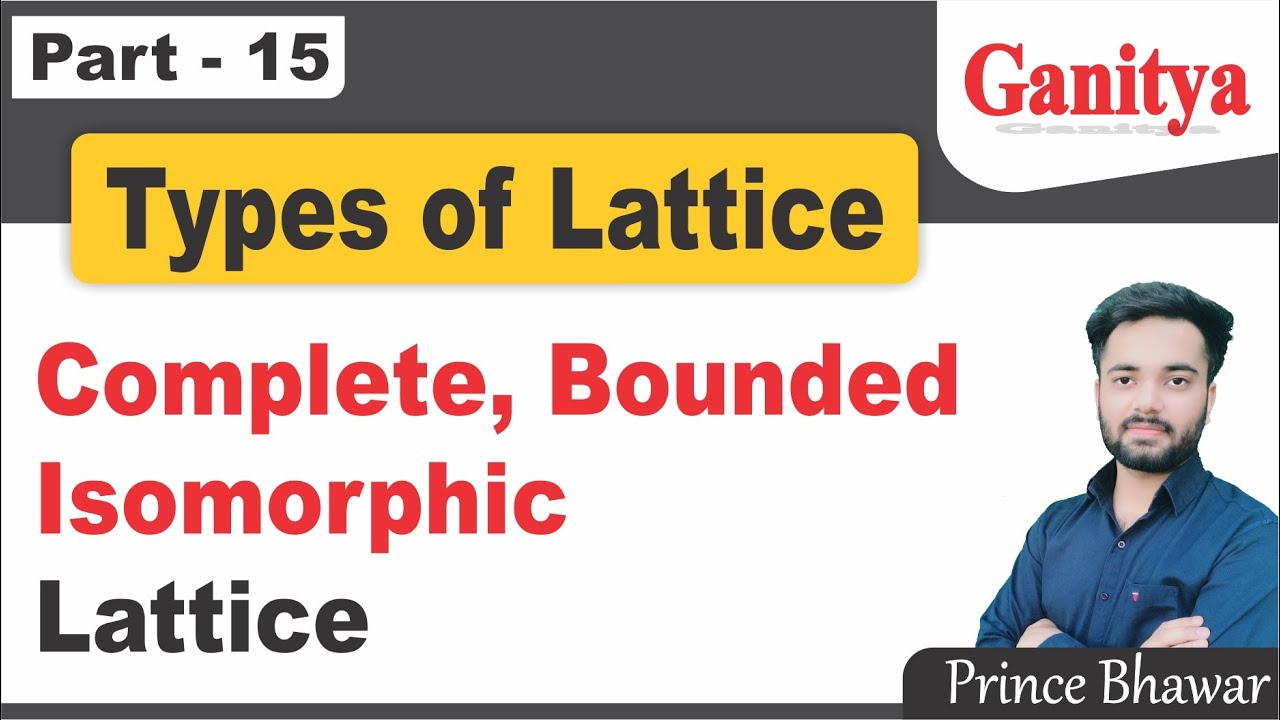 15. Types of Lattices in Discrete Math | Complete Lattice | Bounded Lattice | Isomorphic Lattice