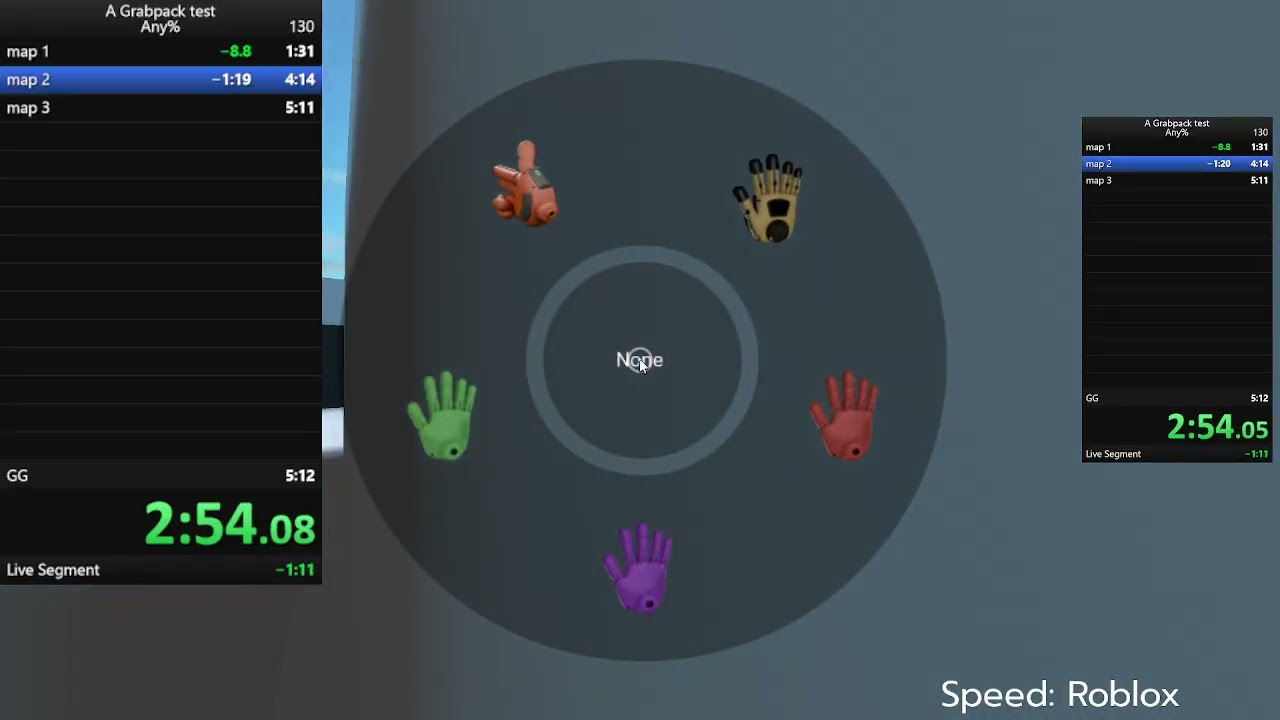 4:30.55 -minute speedrun (all 3 maps) (A Grabpack test)