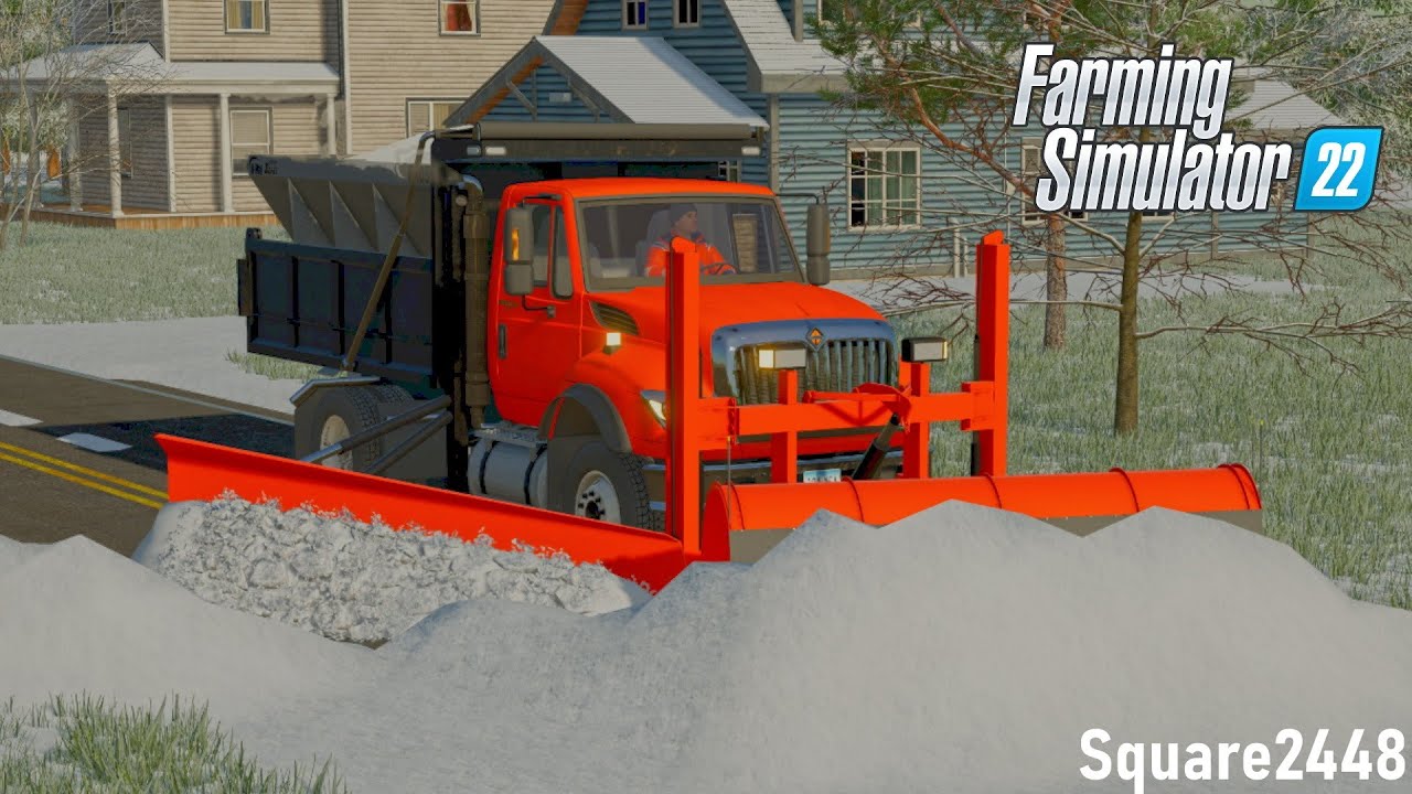 Snow Blizzard Closes Town Roads! | Public Works Plowing Roads | FS22