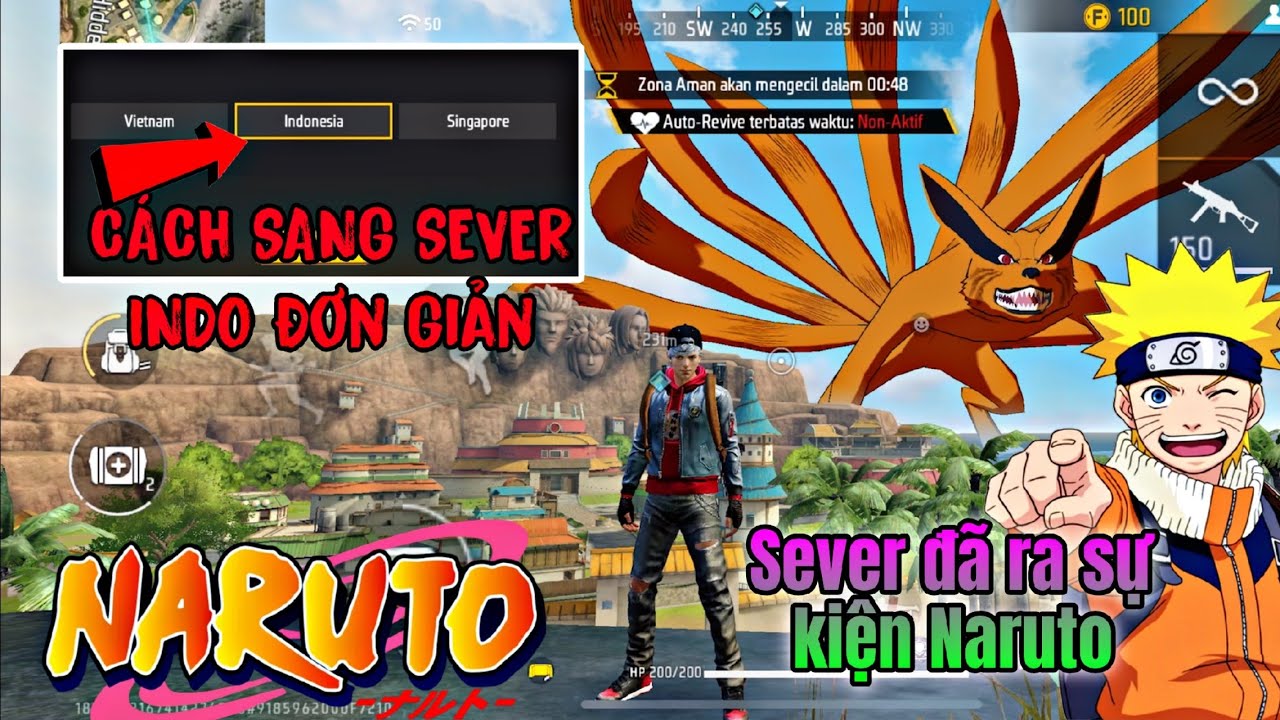Cách Chuyển Sang Sever INDO Cực Đơn Giản  : Đổi Sever Free Fire Để Chơi Sớm Sự Kiện Naruto