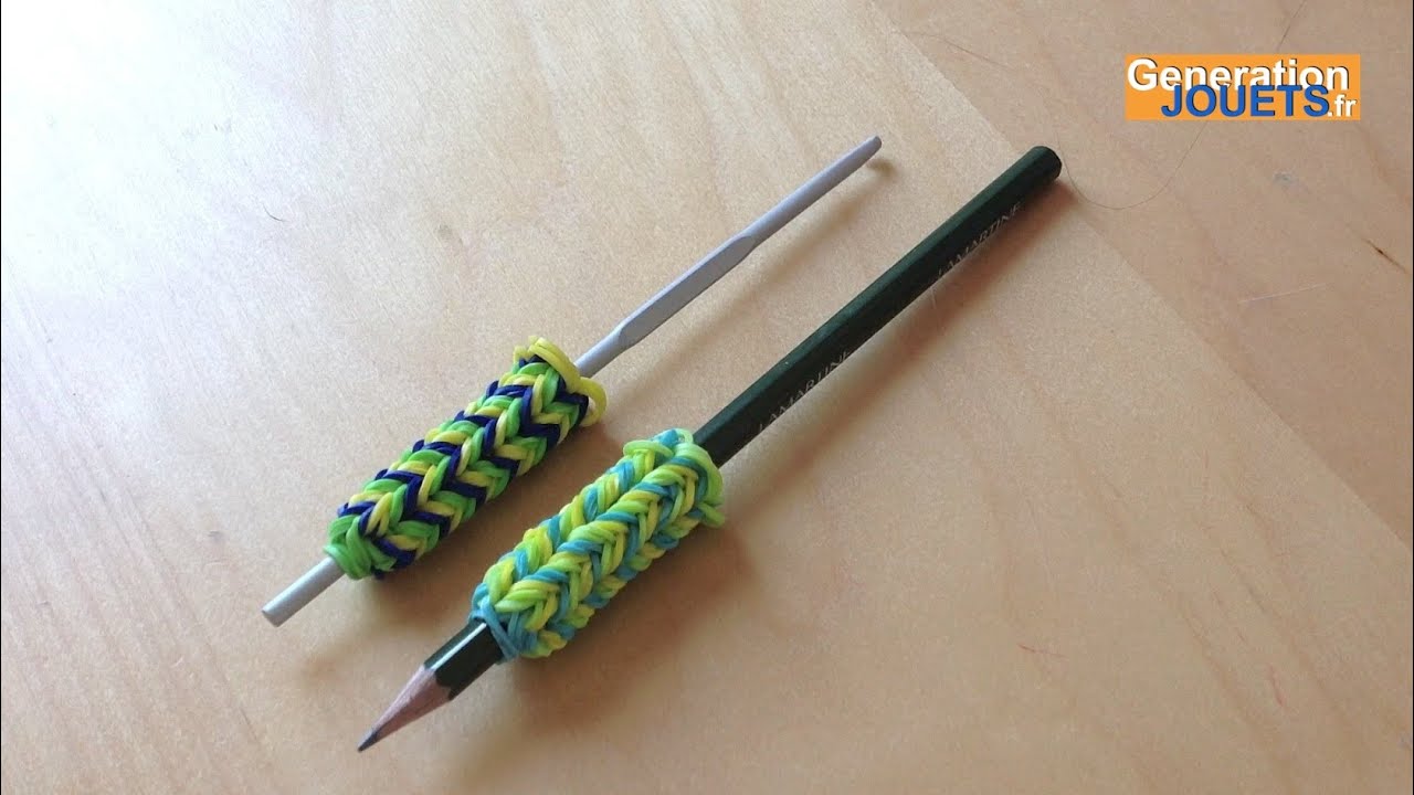 Créer un étui en élastiques pour crochet Rainbow Loom ou crayon