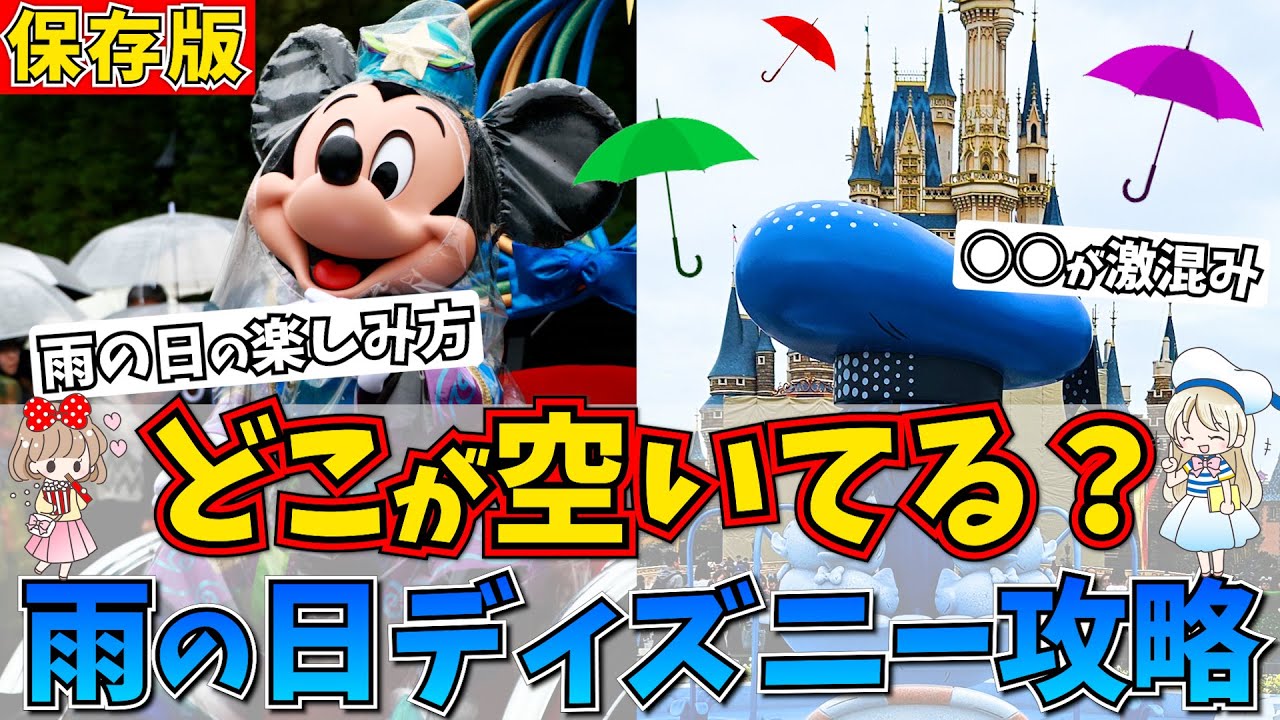 ディズニーは雨の日の方が実は楽しみいっぱい!?限定パレードや限定グッズ、限定キャラコスチュームまで徹底シェアします♩