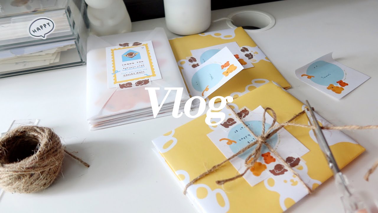 🌼VLOG 23 | Making & packing Patreon rewards | Half working day