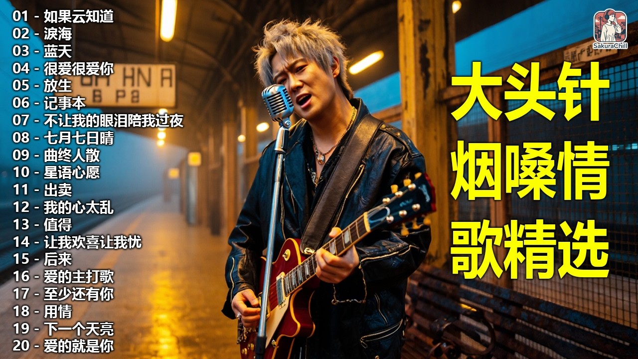 大頭針【大头针 · 烟嗓情歌精选】 那些年听哭过的歌｜烟嗓情歌精选翻唱🔥#如果云知道#淚海#蓝天#很爱很爱你#放生#记事本#不让我的眼泪陪我过夜