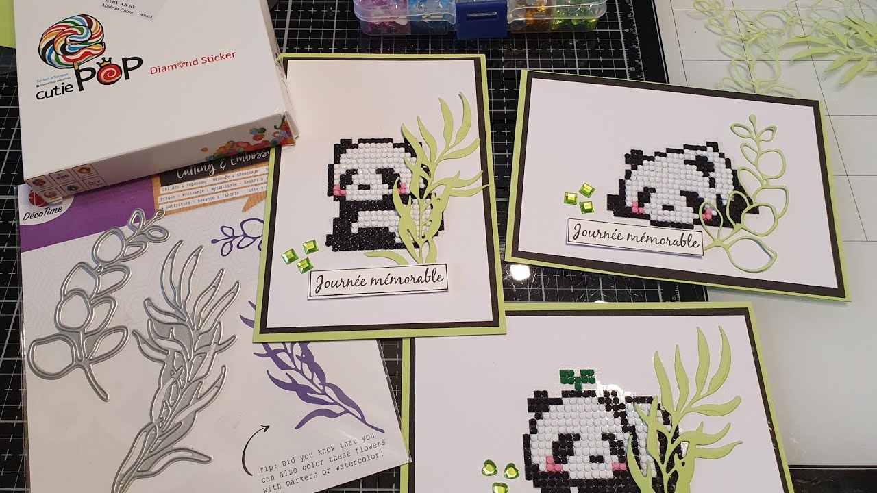 TUTO CARTE CLEAN &SIMPLE / DIAMOND PAINTING #GUDFEL