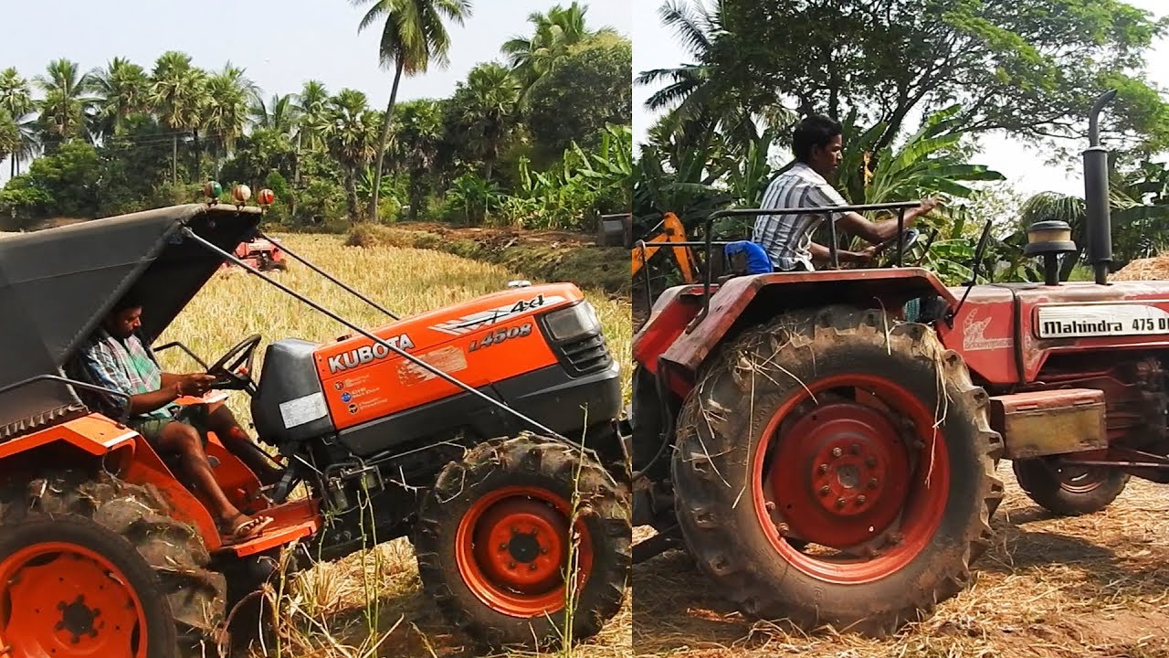 Transport Truck Tractor Videos | Kubota Vs Mahindra | JCB | Palleturi Village