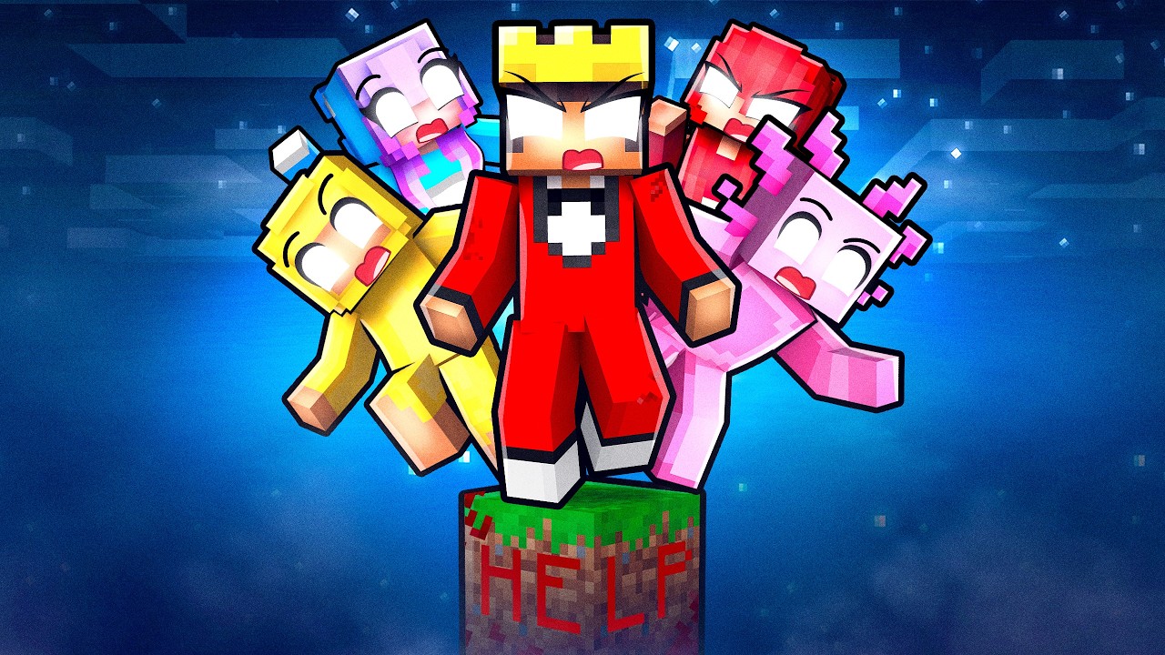 10 Friends on ONE POSSESSED BLOCK in Minecraft