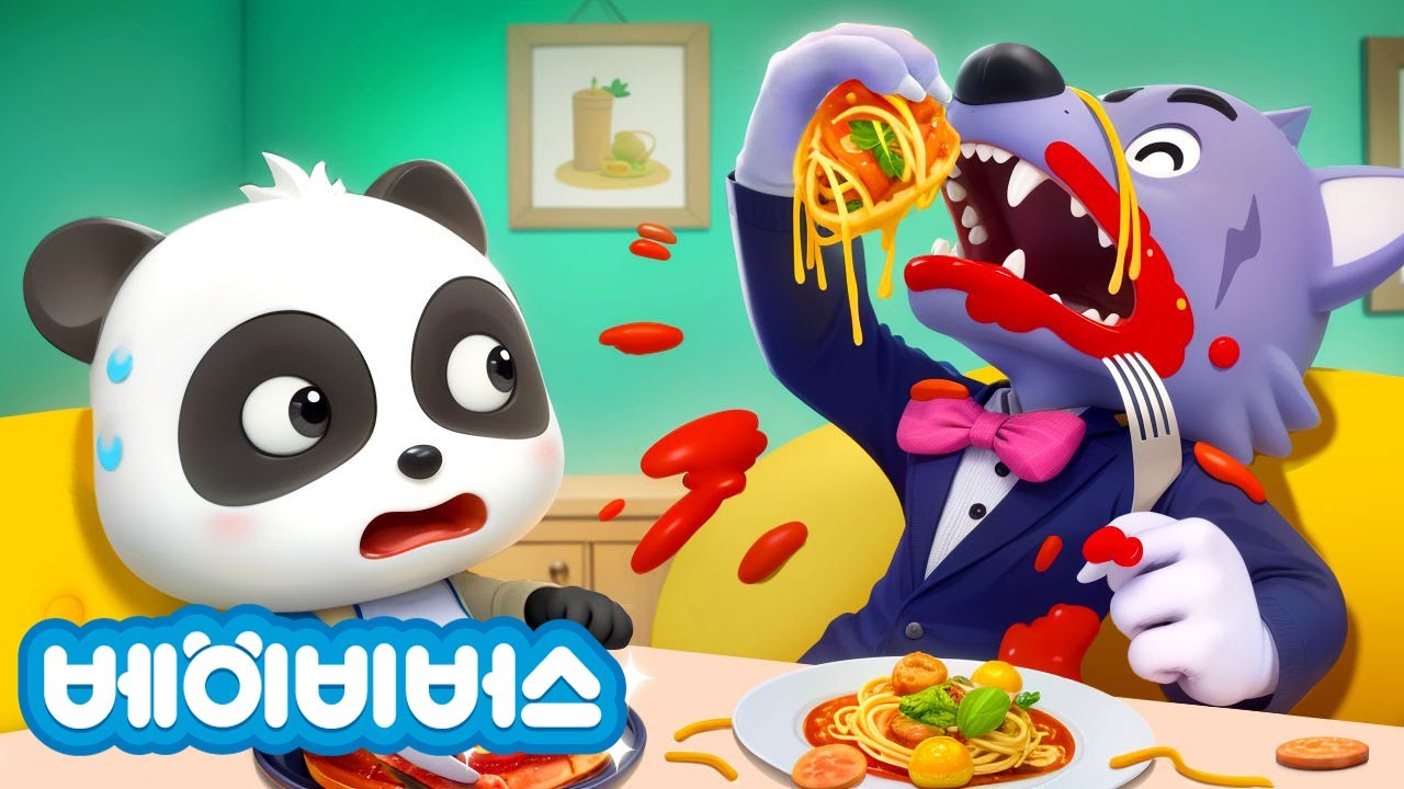 늑대의 첫 레스토랑 가기 | 60분 동요 모음집 | 탈것송 냠냠송 연속듣기 | 베이비버스 인기동요 | BabyBus