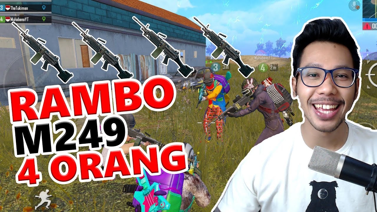 SQUAD RAMBO M249 - PUBG MOBILE INDONESIA