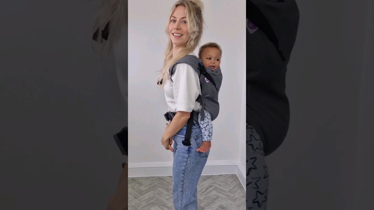 How to get your baby on your back in the Izmi Toddler Carrier! For when little legs get tired. 😌
