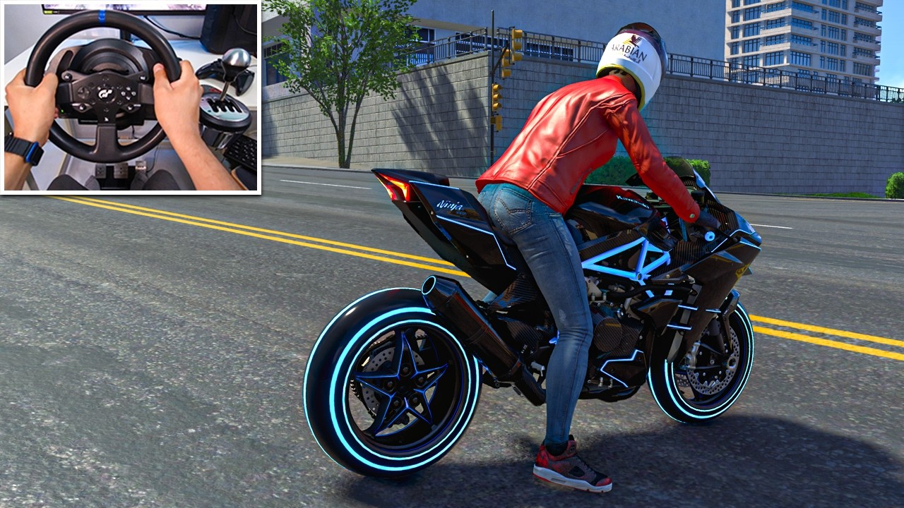 Kawasaki Ninja H2 Light Rider Edition - The Crew 2 | Thrustmaster T300RS gameplay