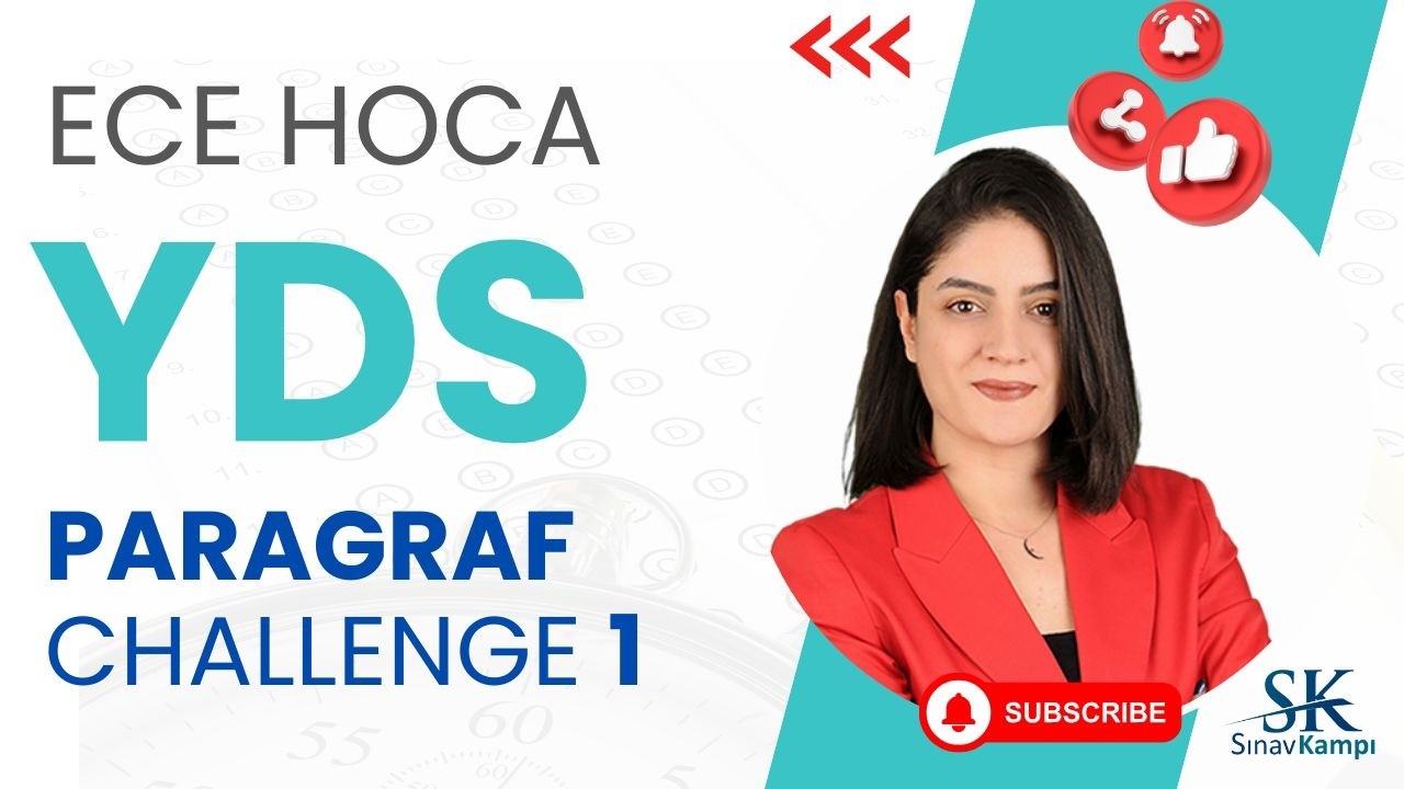 YDS PARAGRAF SORU ÇÖZÜMÜ CHALLANGE - 1 I ECE HOCA