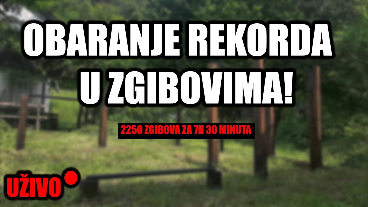 Oborio sam rekord BiH u zgibovima - 2250 zgibova za 7h 30 minuta