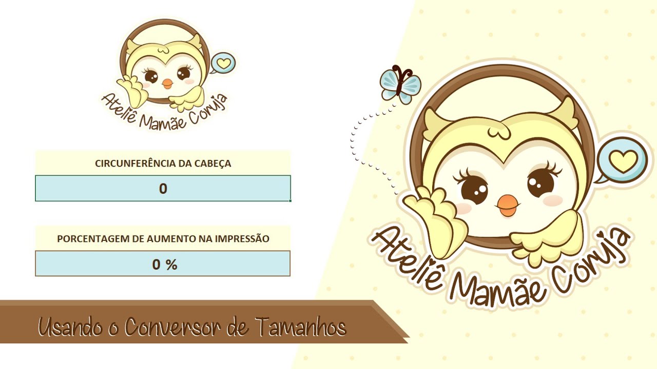 Como usar o Conversor de Tamanhos - Projeto Misto Gorros Cute