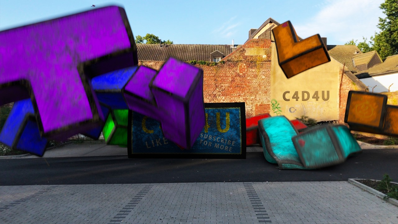 Softbody Tetrominos Crash into Reality 😂 ❤️ C4D4U