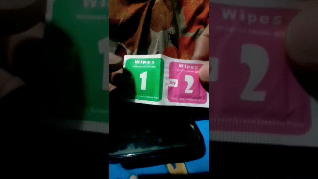 mobile display screen touch clean with wipes 1 wet wipes 2 dry 🙂🥰