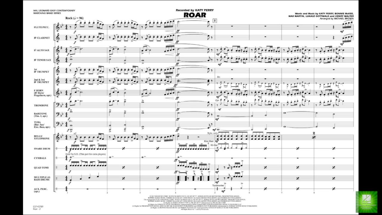 Roar arranged by Michael Brown