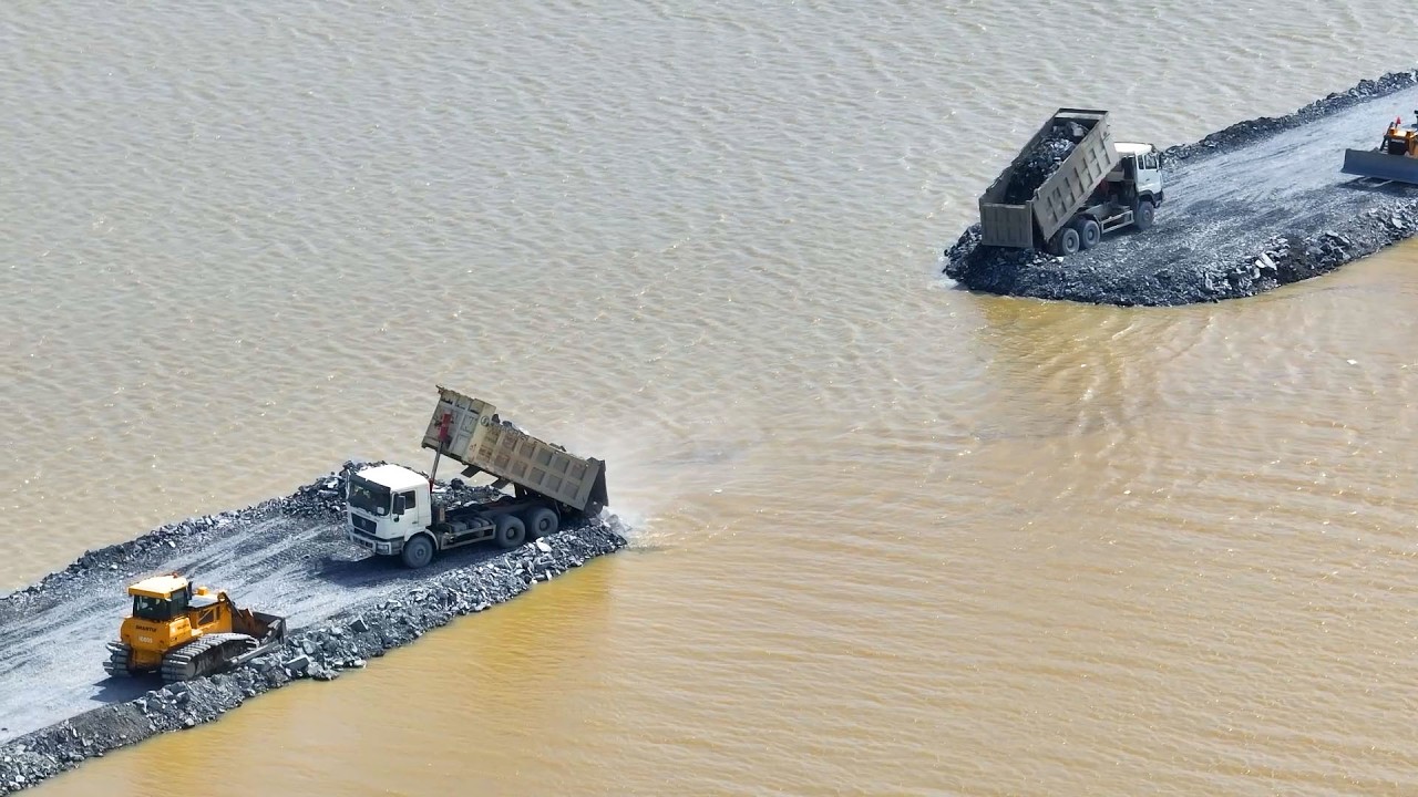New Activity Contact ROAD My Many Heavy Dump Truck 25T Big Stone And dozer SHANTUI Pushing Stone