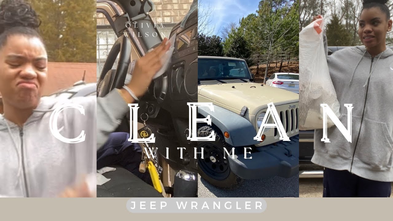 cleaning my 2011 jeep wrangler | clean out my car with me! | Yani Dorsey